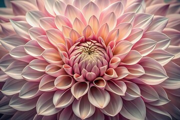 Fototapeta premium Delicate petals of a soft pink flower unfold gently, revealing intricate details and textures in a sharp, high-contrast, and mesmerizingly lifelike generative art image.