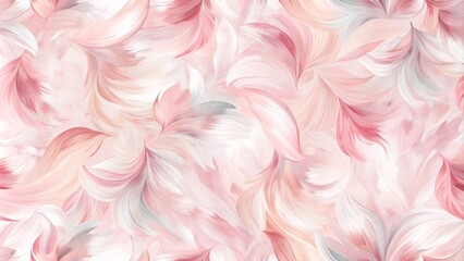 Obraz premium Whimsical abstract brushstrokes blend in soothing soft pink hues, evoking calming serenity and gentle elegance in a seamless repeating pattern.