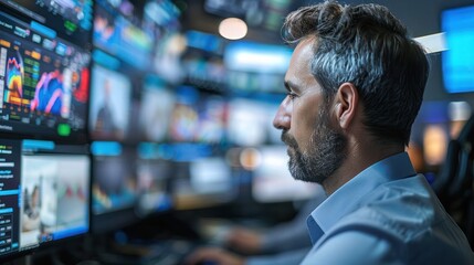 A financial news channel being watched in a trading office, showcasing the importance of staying informed in finance