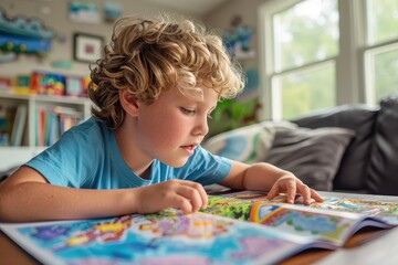 Fototapeta premium Exploring Weather Patterns: Homeschool Science Study for Kids