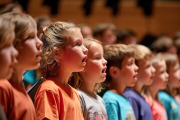 Enthusiastic Kids in School Choir Showcase Their Passion for Performing Arts Education