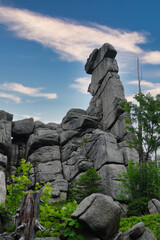 Beautiful rock formations in the Polish Karkonosze Mountains.