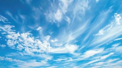 Blue sky with light white clouds