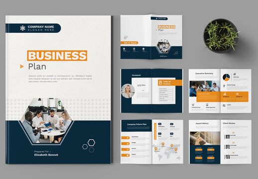 Business Plan Brochure Template Layout