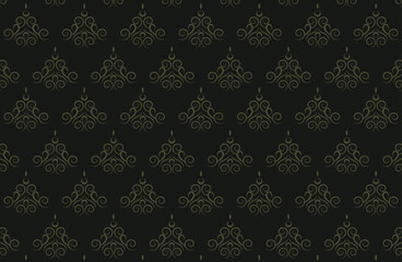 dark ethnic seamless pattern template