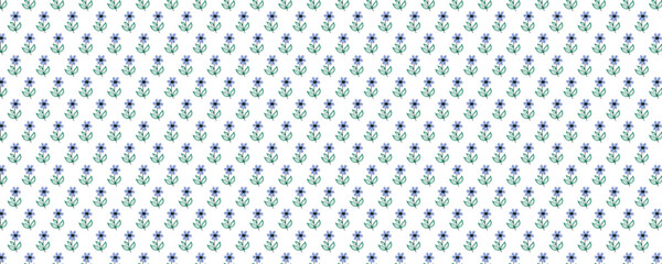 A unique seamless floral and leaf pattern design