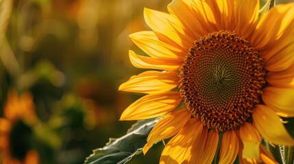 Obraz premium Macro shot of sunflower