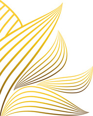 abstract golden floral decoration