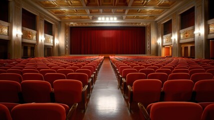 Historic movie palace interior with ornate decor