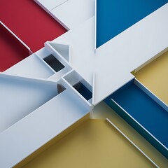 Abstract 3d rendering of a modern geometric Minimalistic design Background