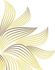 abstract golden floral decoration