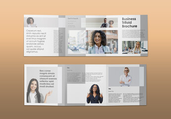 Colorful Geometric and Abstract Tri-Fold Brochure Layout