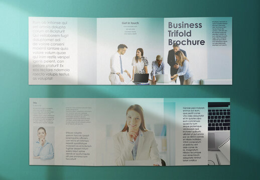 Colorful Geometric and Abstract Tri-Fold Brochure Layout