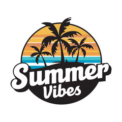 Naklejka premium summer background, summer t-shirt design vector