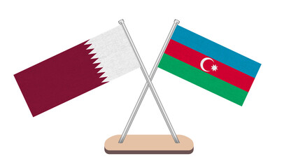 Azerbaijan Qatar Flag