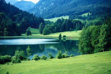 Landscape with an old village house standing in a field with autumn-yellowed grasses against a cloudy sky. Rural area.. Beautiful simple AI generated image in 4K, unique.