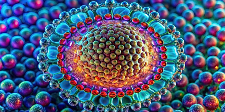 Phospholipid molecule surrounded by lipid bilayer and micelle in vibrant colors, phospholipid, molecule, lipid bilayer