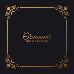 Elegant gold decorative frame design background