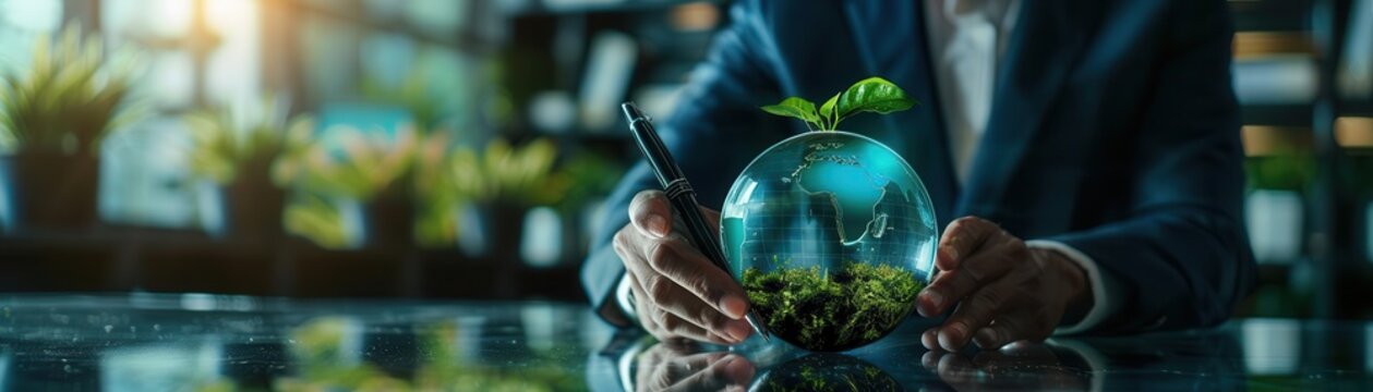 CEO signing sustainability commitment