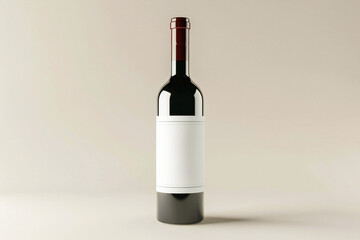 Fototapeta premium Empty Wine bottle mockup with white label