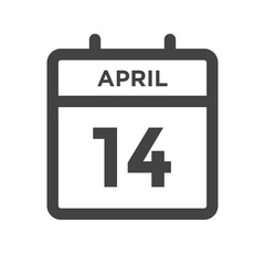 April 14 Calendar Day or Calender Date - Deadline or Appointment