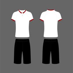 T-shirt and shorts design template