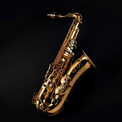 Obraz premium saxophone on black background