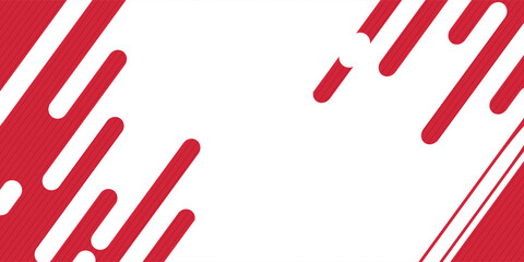 Modern style white abstract background. abstract red geometric shapes and black stripes. Trendy geometric abstract banner design.