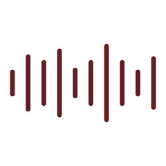 Soundtrack Vector Line Maroon Icon Design