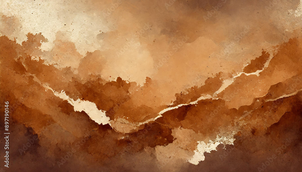 Poster Abstract Background Texture Earth Tones. Dynamic Splash of Browns and Beiges in a Fluid, Artistic Composition with Organic Shapes and Flowing Patterns