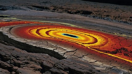 Informative Infographic Depicting Layers of the Earth's Crust with Detailed Geological Features and Scientific Annotations