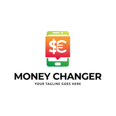 Money Changer Logo Template Design Vector