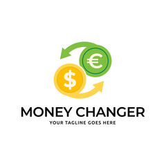 Money Changer Logo Template Design Vector