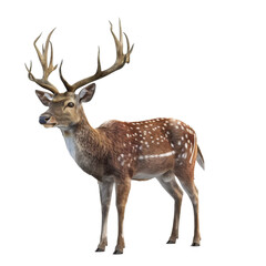 Fototapeta premium Majestic Spotted Deer with Large Antlers