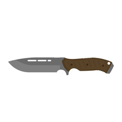 survival knife flat vector illustration clipart