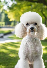 A portrait of a Poodle