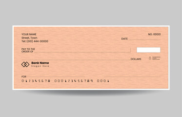  Blank check, bank cheque design, vector format