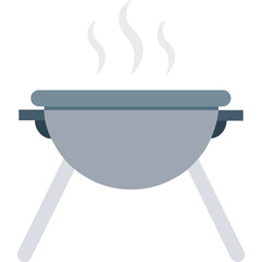 Barbecue vector icon in flat style 