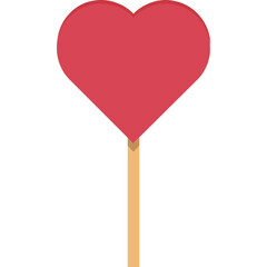 Heart Lollipop vector icon in flat style 