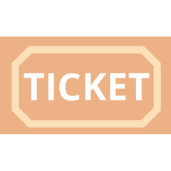 Ticket vector icon in flat style 