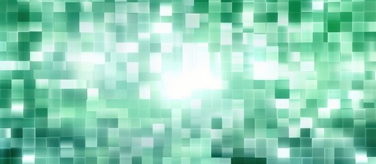 Fototapeta premium Abstract Green and White Mosaic Background