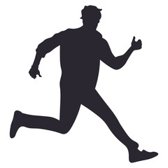 Woman jump silhouette illustration. Female expression happy, fun, excited, success.