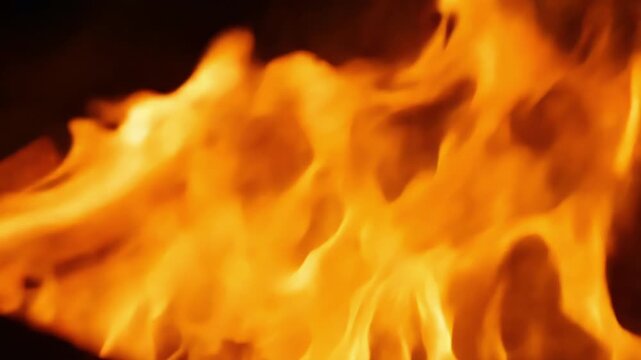 The intense heat from the highspeed flames is evident in the way they dance and flicker as captured in this closeup footage.