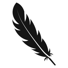Obraz premium Feather vector icon isolated on white background