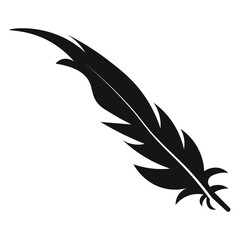 Feather vector icon isolated on white background