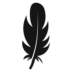 Feather vector icon isolated on white background