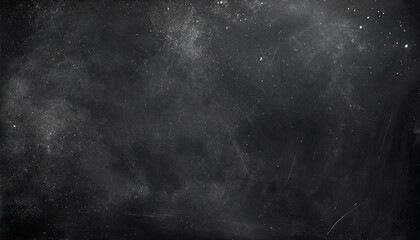 Abstract Dark Space Background with White Speckles and Subtle Scratches. Textured Black Surface Background with Copy Space