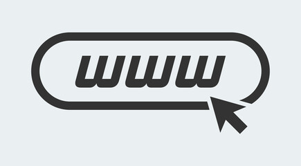 Web internet click with arrow icon vector design.