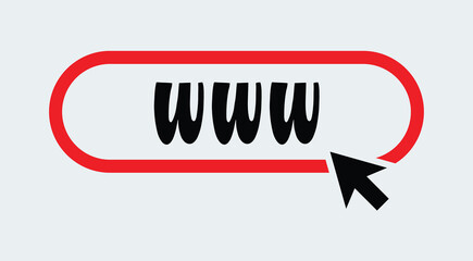 Web internet click with arrow icon vector design.