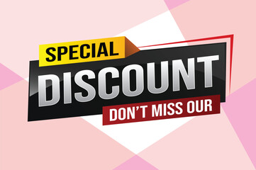 discount special offer poster dont miss out banner graphic design icon logo sign symbol social media website coupon

